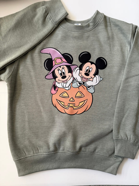 Mickie and Minnie “Pumpkin” Sweatshirt for Kids