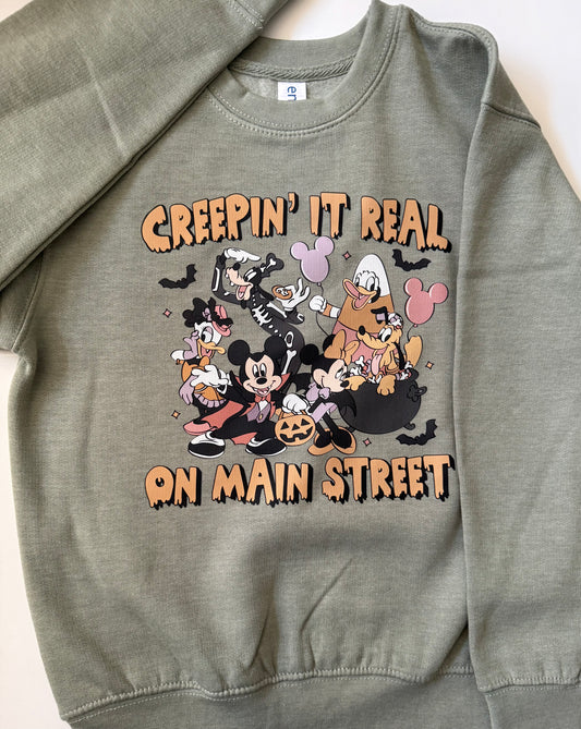 Mickie and Friends “Creepin It Real On Main Street” T-Shirt for Kids
